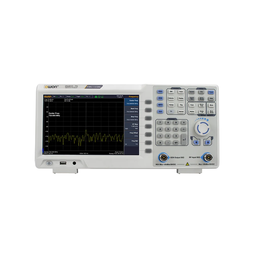 

OWON XSA815-TG With tracking generator 9kHz-1.5GHz Spectrum Analyzer 9-inch USB LAN HDMI Communication Interface Spectrum Meter