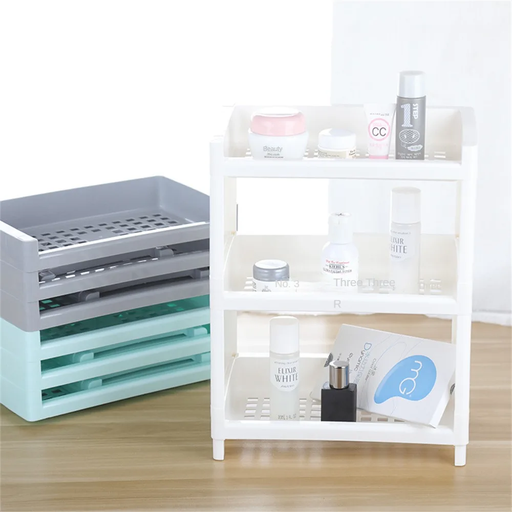 

Creative Storage Sorting Rack Desktop Simple Shelf Plastic 3-Color Optional Desktop Storage Rack Storage Rack Multi-storey