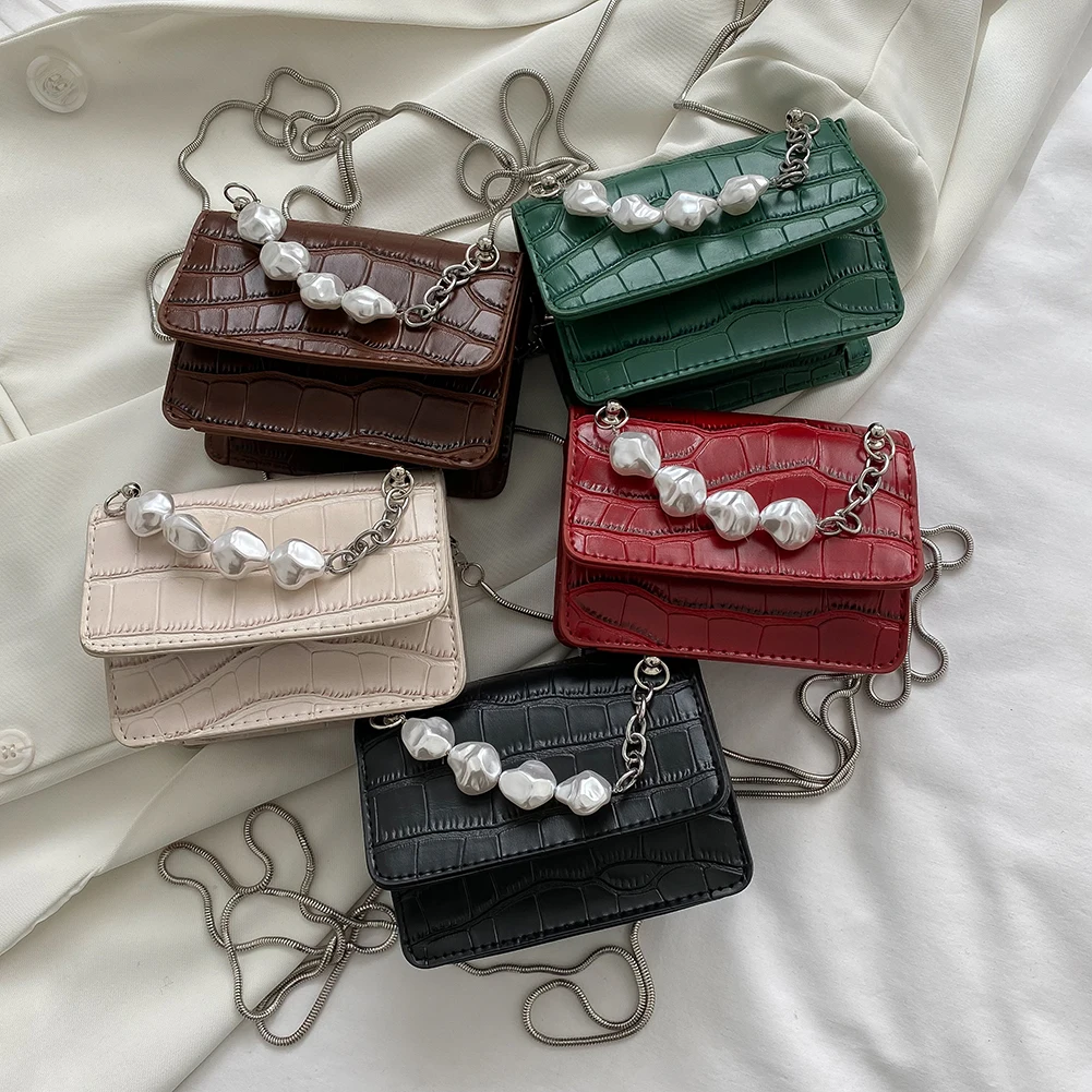 

Маленькая сумка-мессенджер с крокодиловым узором для женщин, шикарная дамская сумочка на ремне через плечо с клапаном