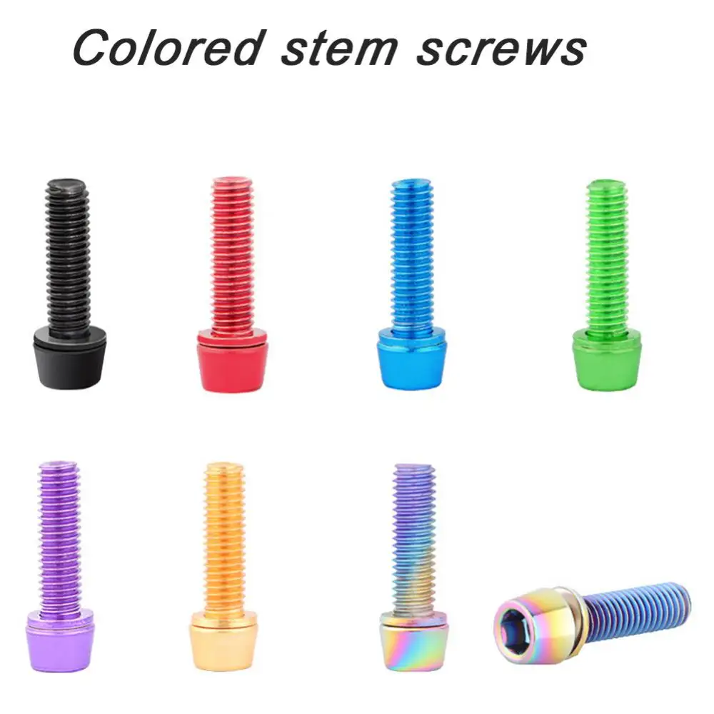 

Multicolour Bicycle Lever Screw M518mm Nut Bolt Fine Alufer Titanium Screw Mountain Bike Parts Light