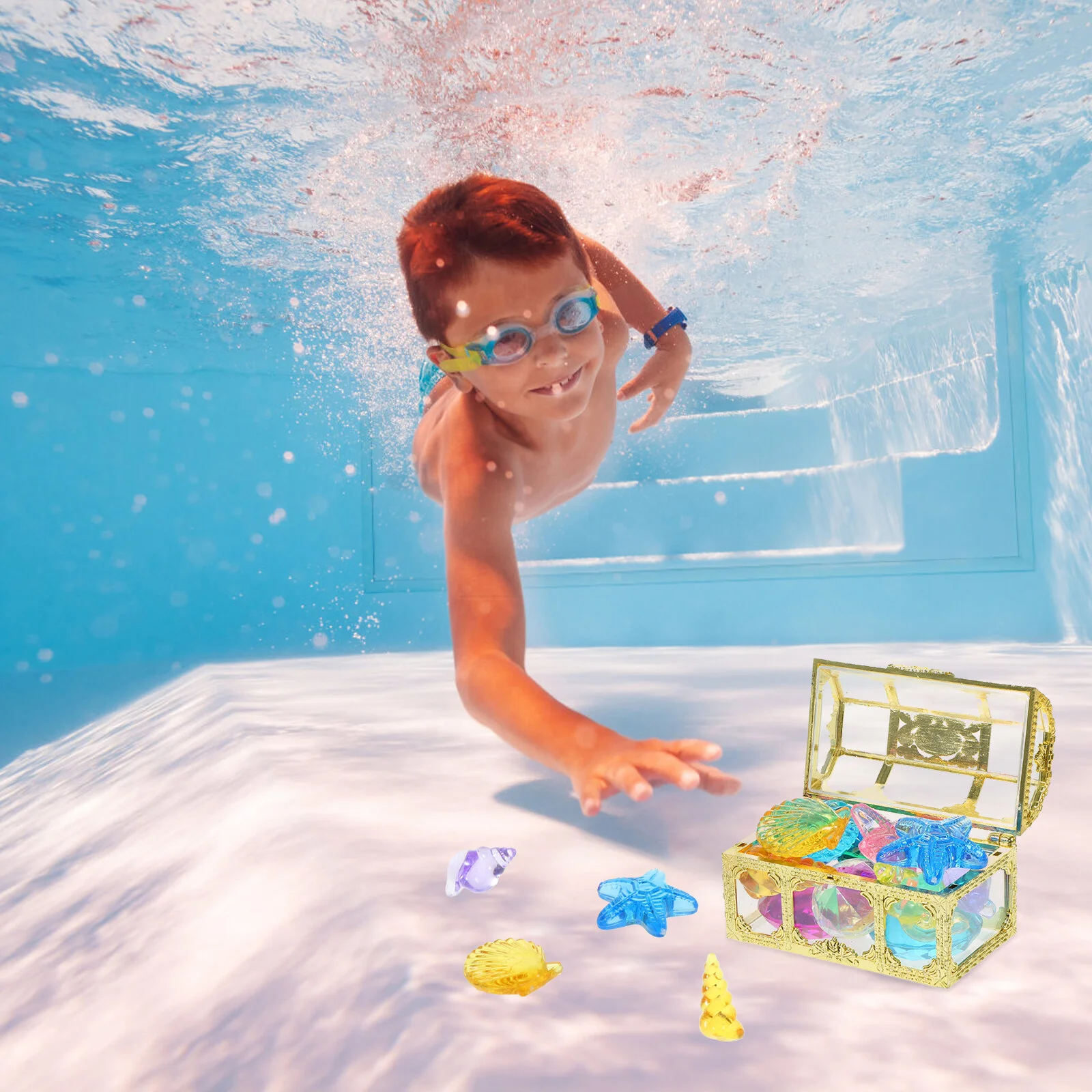 

Bath Shower Toy Treasure Hunt Pool Toys Kids Ages 8-12 Manual Birthday Acrylic Party
