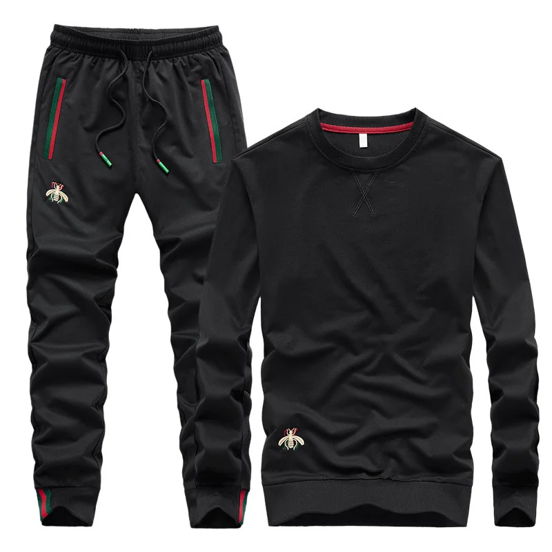 

Autumn New Embroidered O-neck Lon Sleeved Casual Tracksuit Men Track Suit Two Piece Sets Streetwear Clotin Sweatsuit