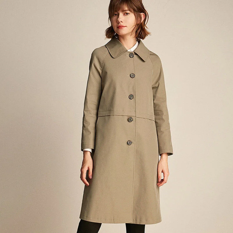 

Women's Mid-length Trench Coat 2022 Spring And Autumn British Style Simple Temperament Single-breasted Ladies Casual Windbreaker