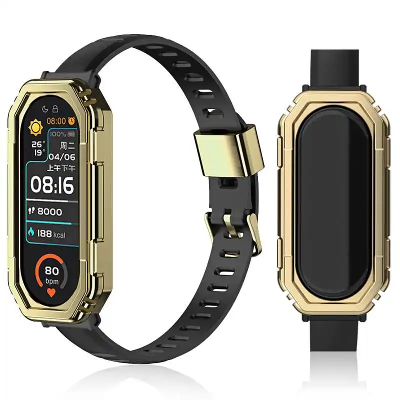 

Heouyiuo Armor Strap For Xiaomi Mi Band 6 MiBand 6 5 4 3 2 Band Smart Watch Wristband Bracelet WatchBand