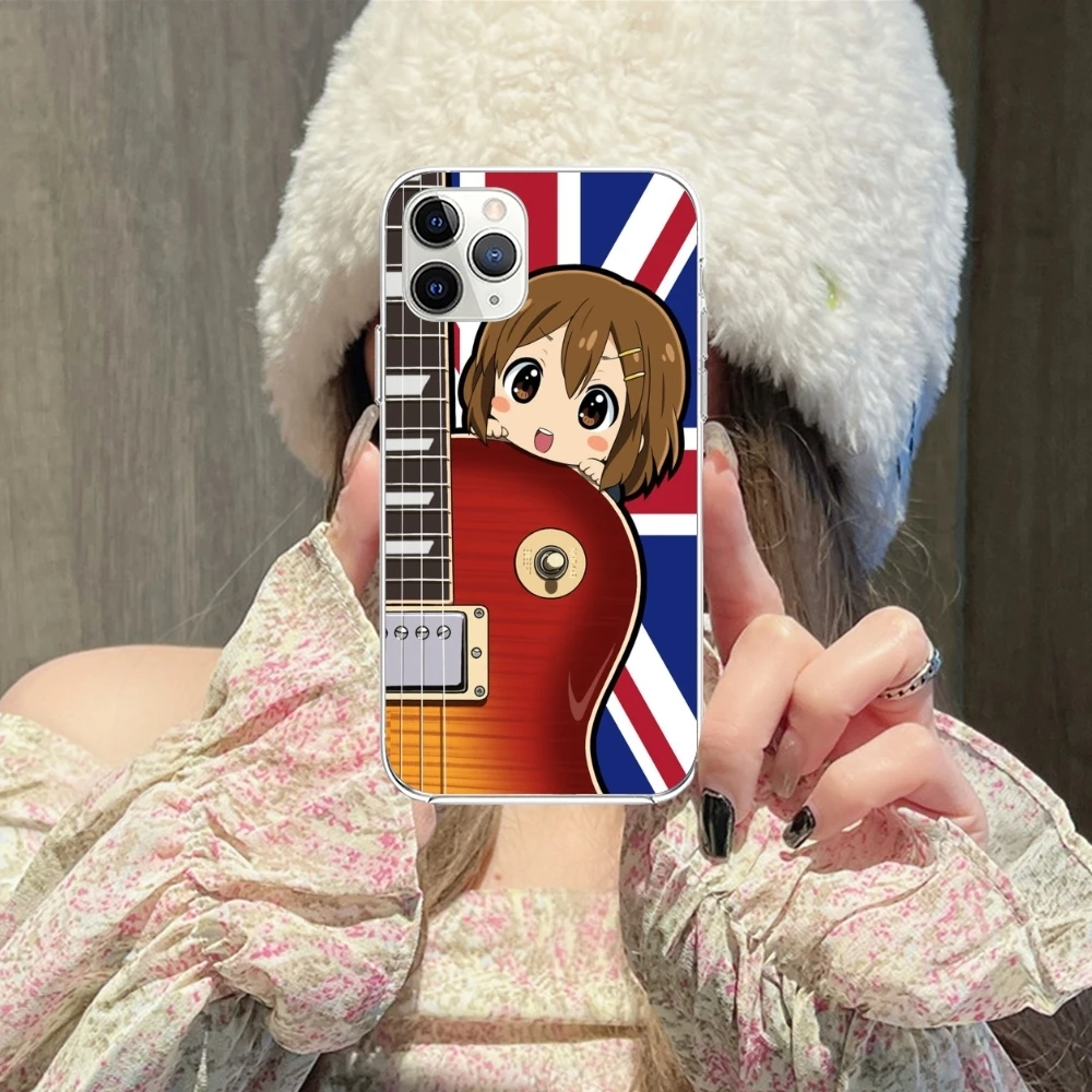 K-ON Hirasawa Yui Чехол для мобильного телефона iPhone 15 14 13 12 11 X XR XS 8 Pro Max Plus Mini прозрачный