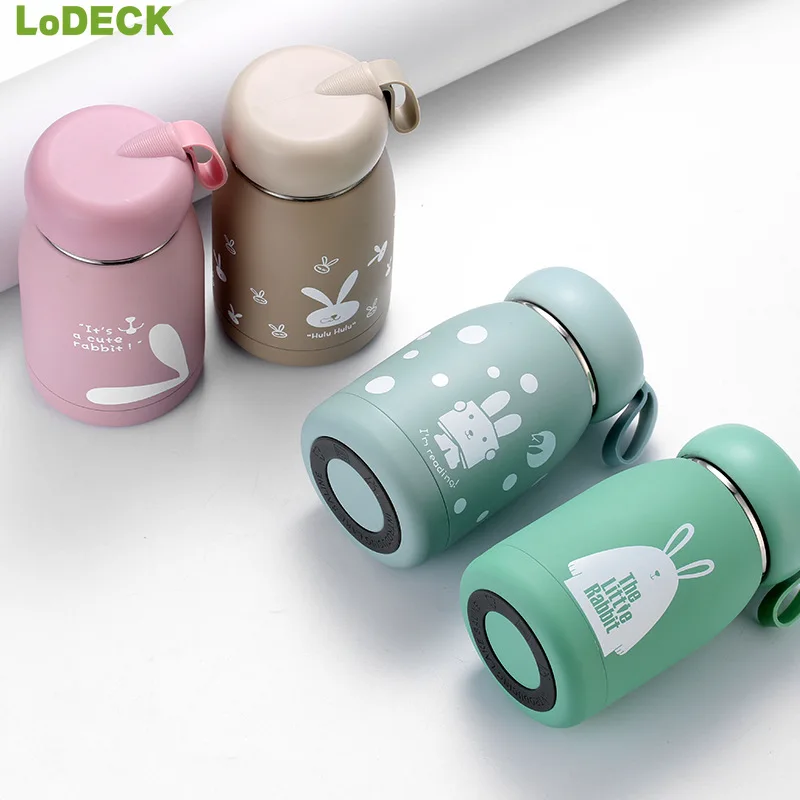

320ml Portable Coffee Thermos In-Car Tea Mug Cute Water Bottle Stainless Steel Insulation Cup Vacuum Flasks Travel Drink Tumbler