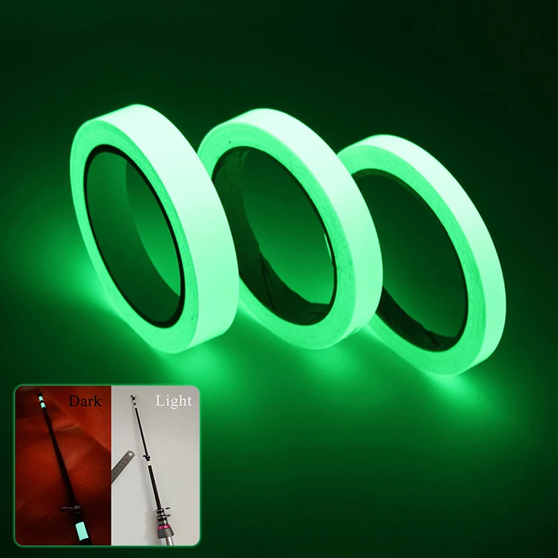 Купи Green Luminous Tape Self Adhesive Glow In The Dark Stickers Stage Decorative Fluorescent Tape Warning Stickers Fishing Tool за 32 рублей в магазине AliExpress