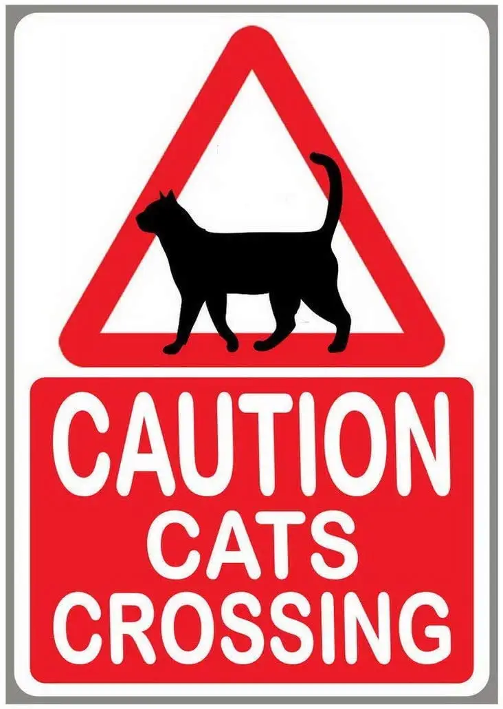 

Винтажный металлический знак предупреждение о пересечении кошек предупреждение о пересечении домашних питомцев кошка собака медленное Личное предупреждение о дороге уличный гараж и дом бар клуб