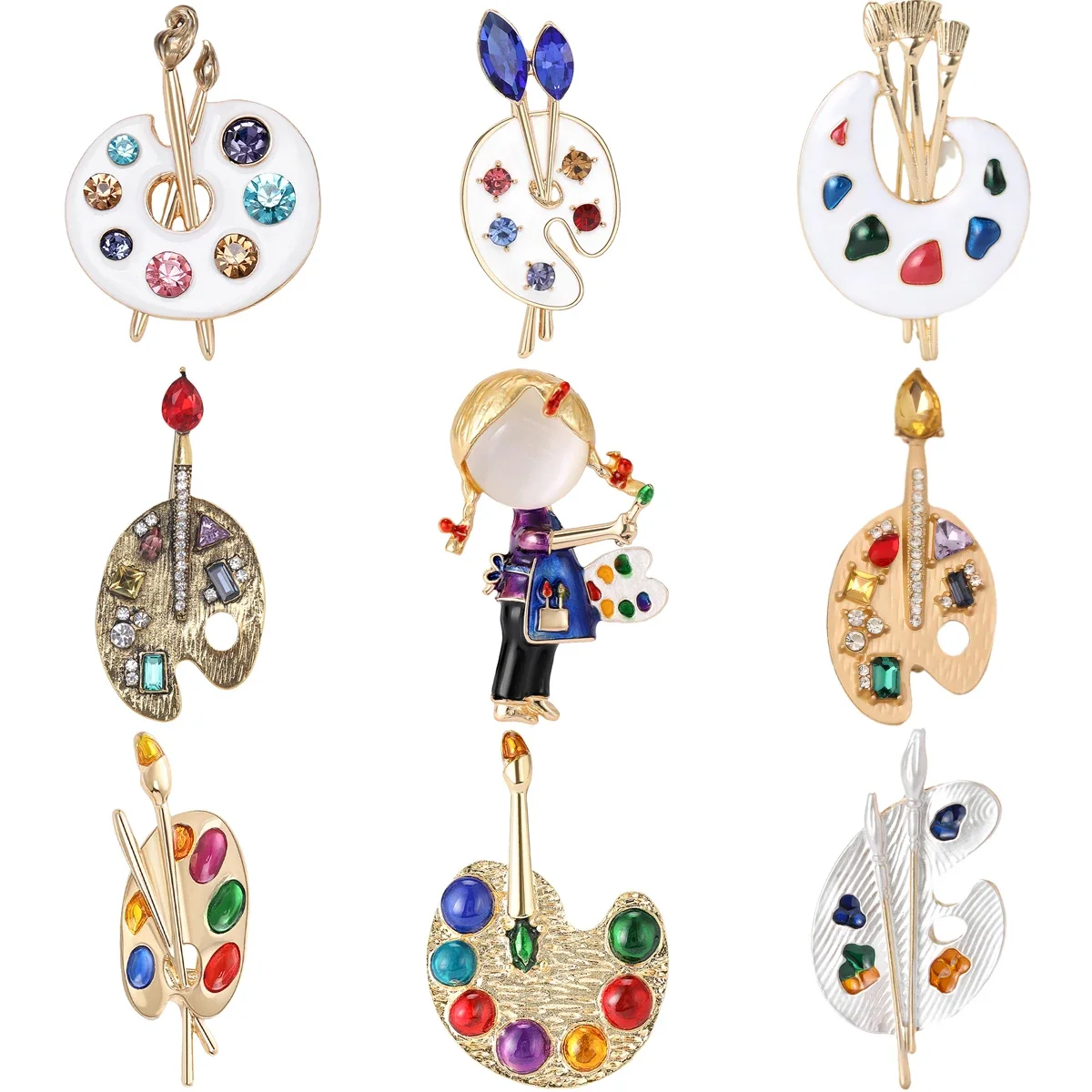 Эмалированная пластина для броши