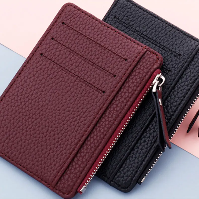 

1PC Card Holder Slim Bank Credit Card ID Cards Coin Pouch Case Bag Wallet Organizer Women Men Thin Business Card Wallet Zipper