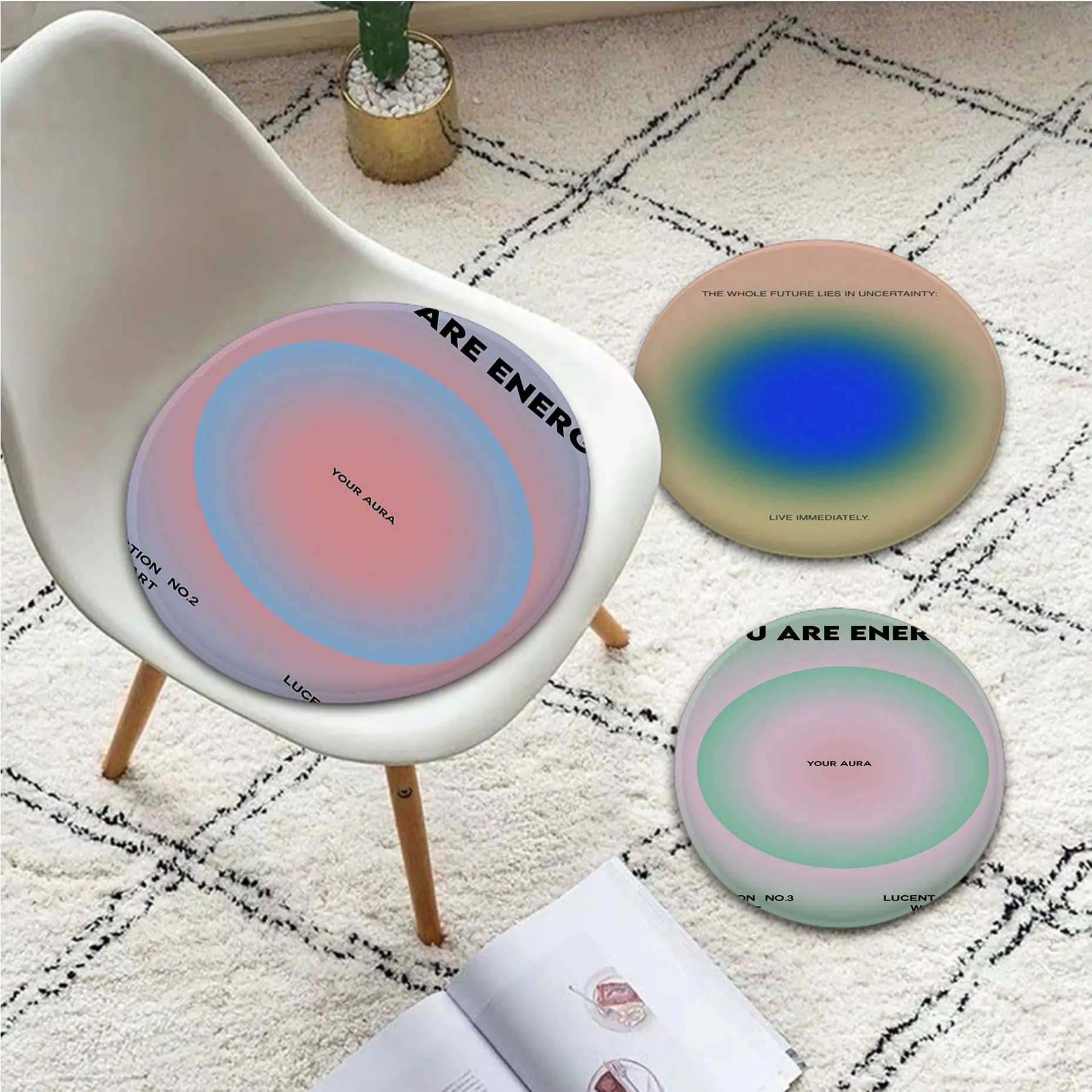 

Aura Energy Law Of Attraction Art Abstract Gradient Four Seasons Sofa Mat Dining Room Table Chair Cushions Unisex Sofa Decor