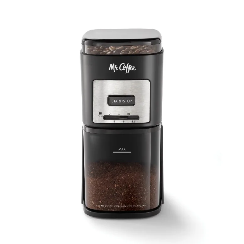 

Mr. Coffee 12-Cup Automatic Burr Grinder Black Precision Grinding for all Coffee types in Black