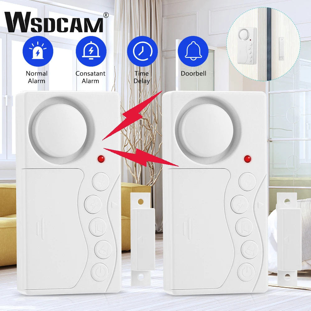 Wsdcam 4 in1 Freezer Door Alarm Window Security Alarm 108 dB Loud Alarm Door Opening Sensor Adjustable Delay Refrigerator Alarm