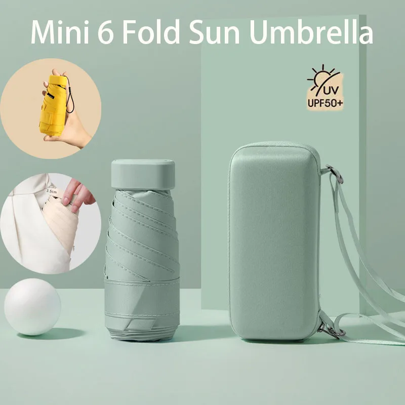 

Umbrella Umbrella Sun Women Capsule Mini 6 Umbrella It Ribs Ultraviolet Umbrella Business Umbrella Pocket 우산 2023 Rain Newest