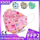 Маска ffp2mask для детей, с рисунком рыбы, одобрено ffp2, гигиеническая маска kn95, Детские маски FPP2, корейский ребенок, маска для лица с единорогом и животным kawaii