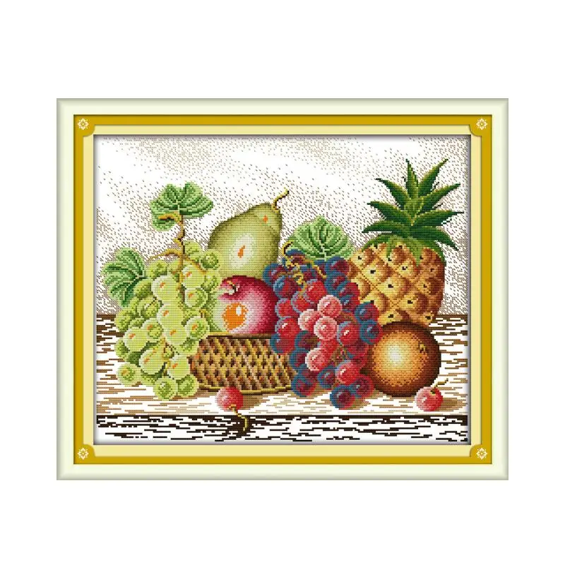 

Fruit 5 cross stitch kit aida 14ct 11ct count printed canvas stitches embroidery DIY handmade needlework