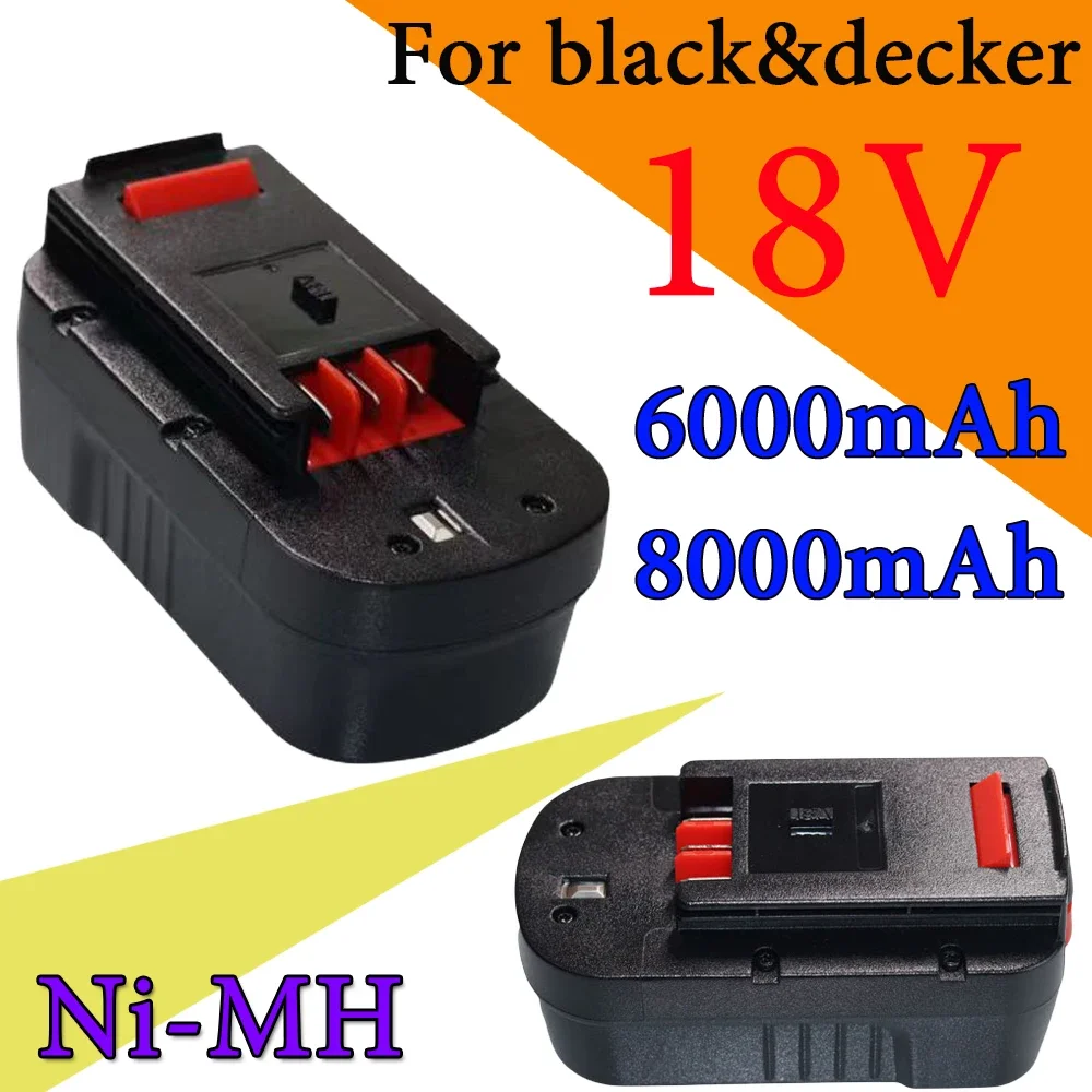 Аккумулятор для электроинструмента Black &amp Decker 18 в 6000/8000 мАч A18 A1718 A18NH HPB18 HPB18-OPE FS1800CS