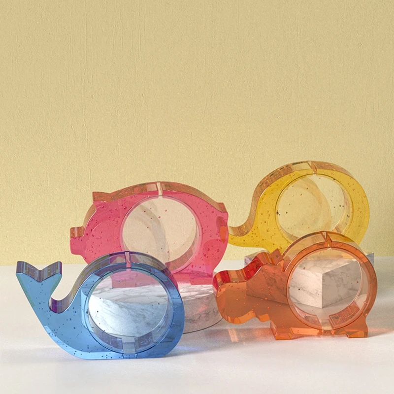 Силиконовая форма для бегемота свиньи кита держатель монет смола шкатулка