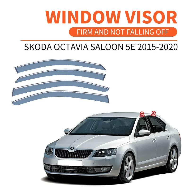 Фото Козырек на окно автомобиля для SKODA OCTAVIA Combi 2005-2021, тент, навесы, лобовое стекло, боковое окно, козырек от дождя, аксессуары, Стайлинг автомобиля №1