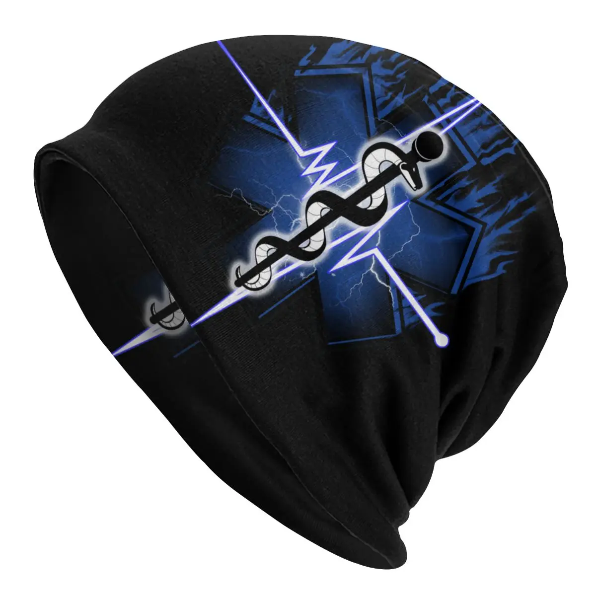 

Star Of Life Bonnet Homme Hip Hop Knitted Hat For Men Women Warm Winter Emt Paramedic Beanies Caps