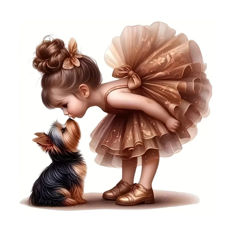 

Водонепроницаемая наклейка для туалета "Девочка и собака"