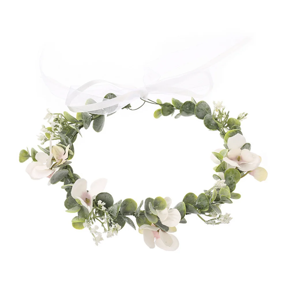 

Headband Bride Wreath Decorative Floral Crown Prom Headpiece Wedding Delicate Flower Girl Flocking