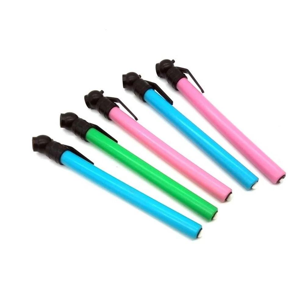 5Pcs Portable Tire Air Pressure Test Gauge Pen Vehicle Car Motorcycle Tyre Test Meter Pen Silvery 5-50 PSI Diagnost Color Random
