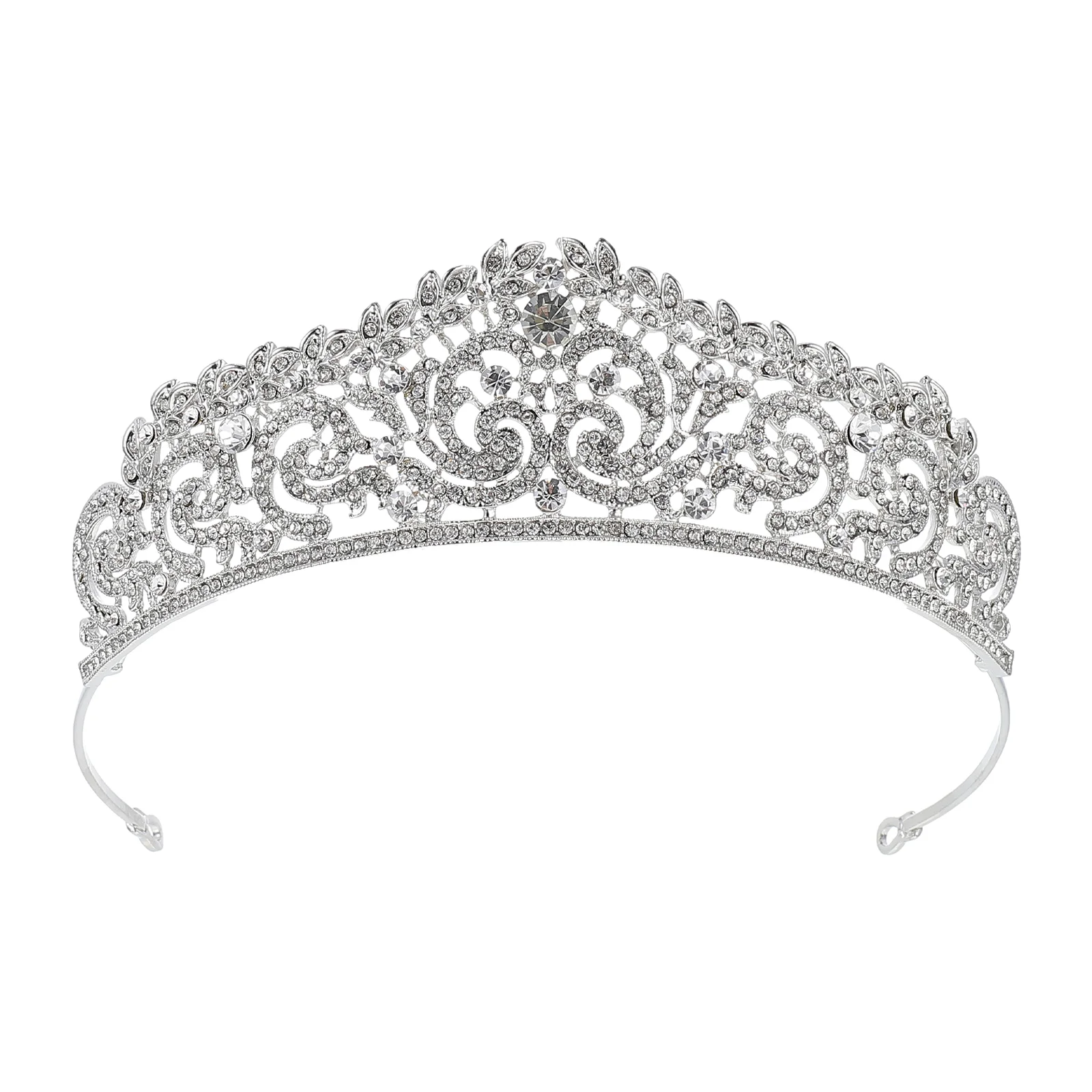 

Wedding Tiara Headdress Hair Rhinestonekids Decor Bride Headband Alloy Girlparty Baroque Ornament Banquet Bridalhoop Rhinestones