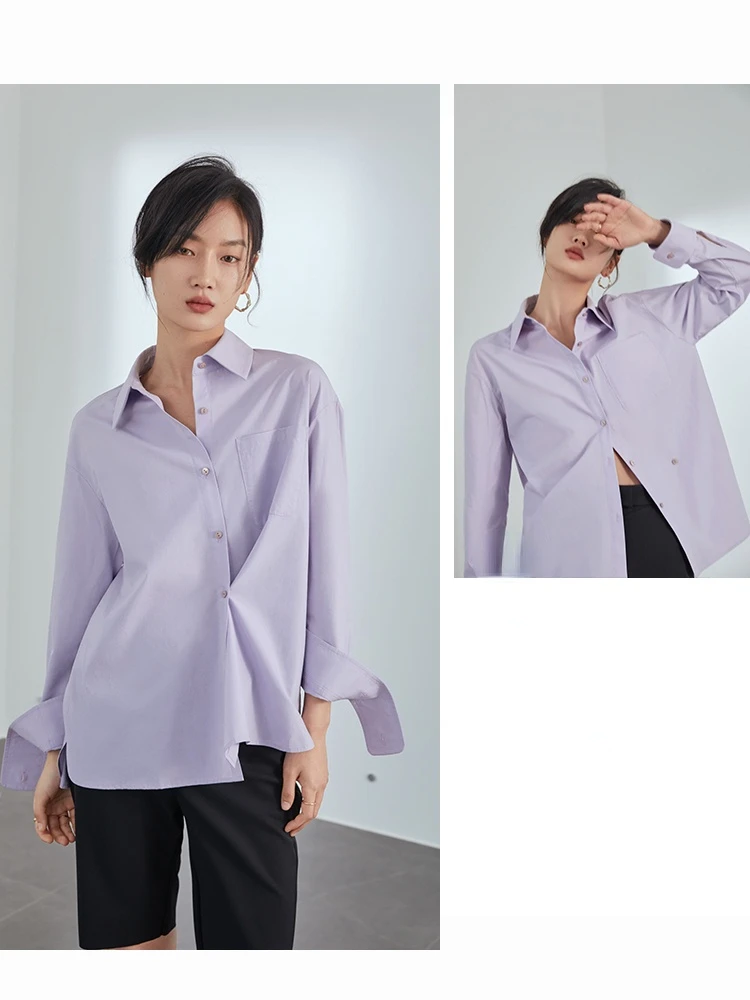 Женская офисная блузка на пуговицах с длинным рукавом | одежда