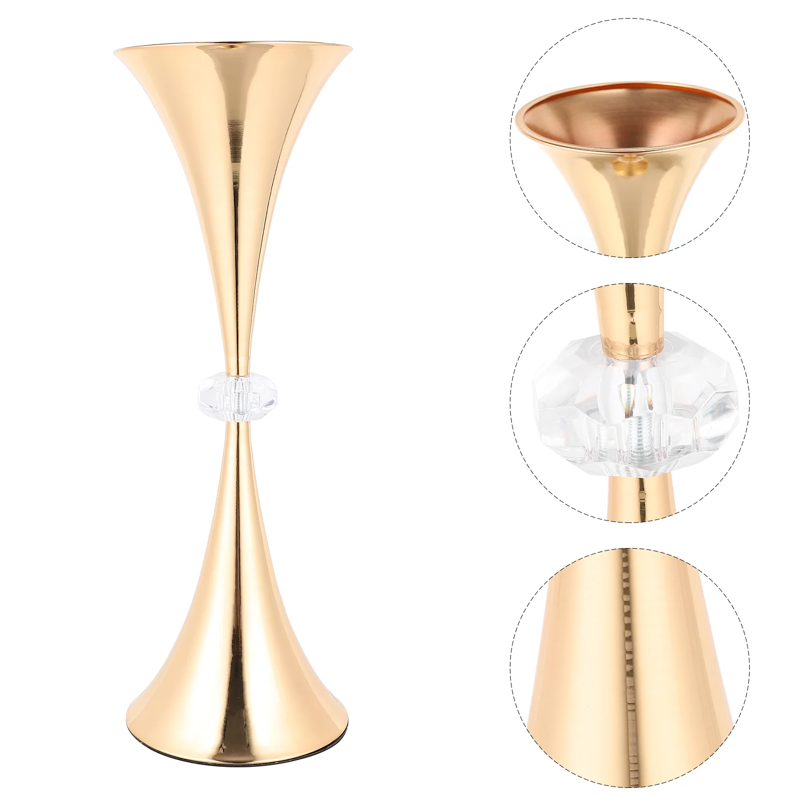 

Vase Flower Gold Wedding Floral Iron Stand Holder Metal Color Desktop Rack Rose Delicate Road Tall Aluminum Tabletop Reception