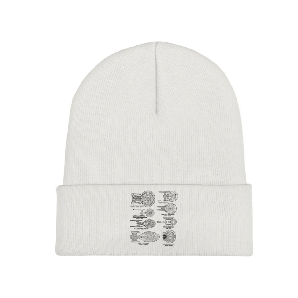 

Star Trek Trekkers TOS Space Film Skullies Beanies Caps Ships Of the Past Schematics Knitted Winter Warm Bonnet Hats Ski Cap