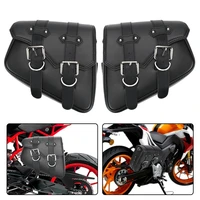 high quality strap on motorcycle saddle bag storage luggage vintage fashion pu leather motorbike motorcross motor accessories