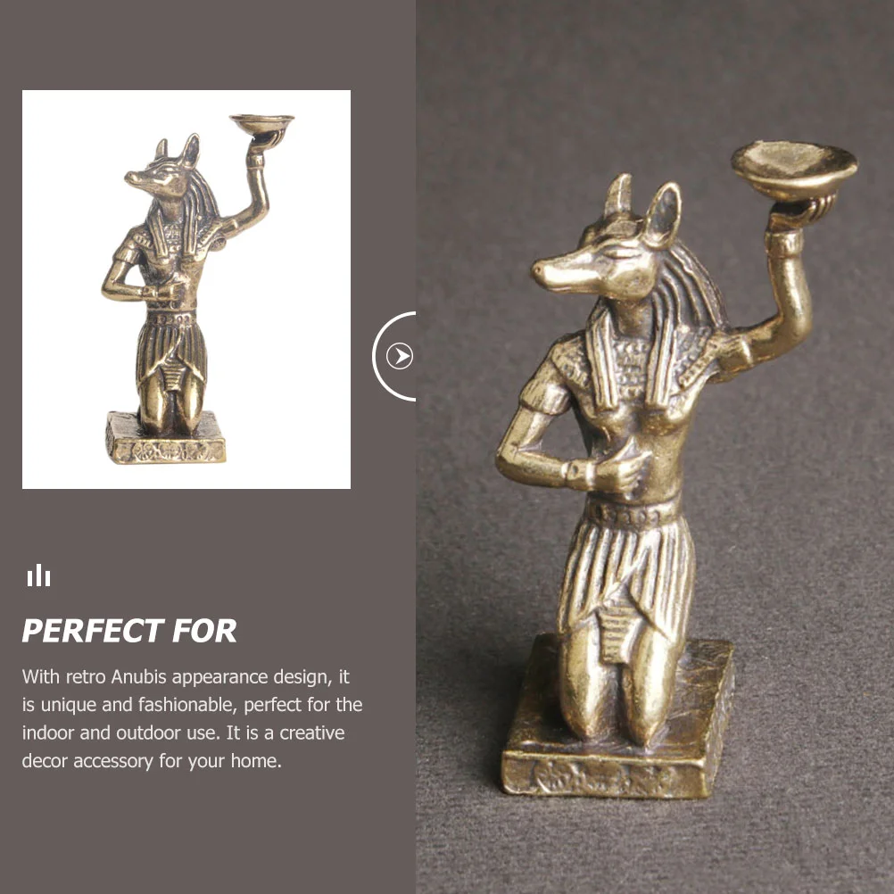 Латунная египетская статуя креативная фигурка Анубиса декор маленькое
