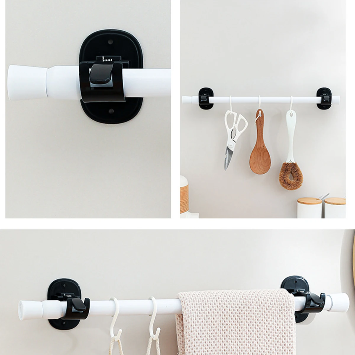 Самоклеящиеся зажимы для карнизов 1 шт. настенные держатели штор душа домашние