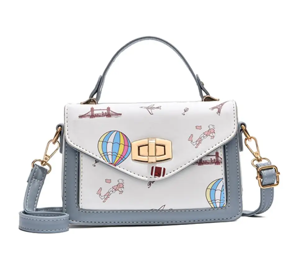 

2022 New Mini Flip Small Square Bag Ladies Personality Wild Cartoon Painting Fashion One Shoulder Messenger Bag Handbag