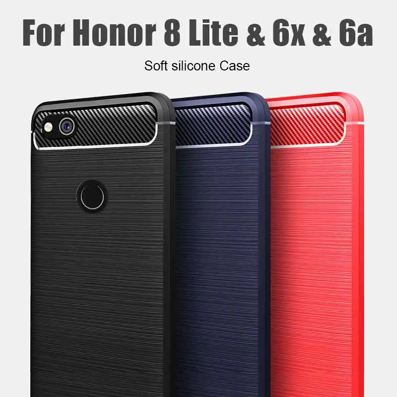 

Nonmeio Shockproof Soft Case For Huawei Honor 8 Lite 6X 6A Phone Case Cover