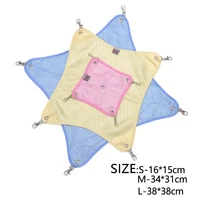 2022jmt hanging rodent hammock square shape summer breathable mesh bed hammock for rat hamster ferret small animals swing toy