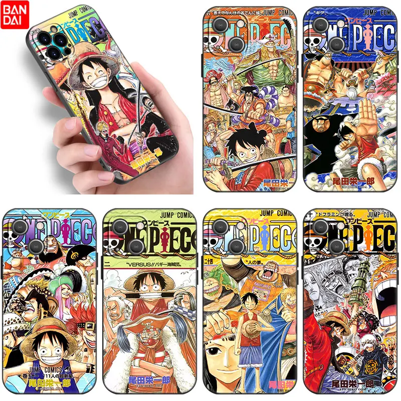 

Anime One Piece Comics Cover Silicone Case For Apple iPhone 11 12 13 Mini Pro 7 8 XR X XS MAX 6 6S Plus 5 5S SE 2020 Black Cover
