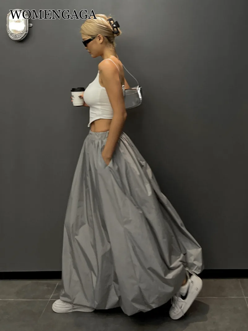 Юбка женская трапециевидная с эластичной талией до колена A3UB