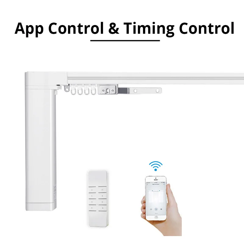 

Умный Бесшумный мотор для штор Tuya и электрический настраиваемый направляющий с радиоуправлением, поддержка Wi-Fi, для дома, отеля