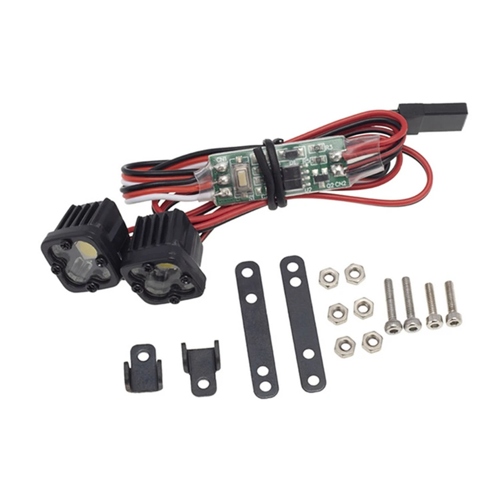 

High Brightness LED 5050 Light Square Bumper Lamp Spotlight for 1/10 Trx-4 SCX10 90046 Wraith RR10 MST Redcat RC Crawler Car