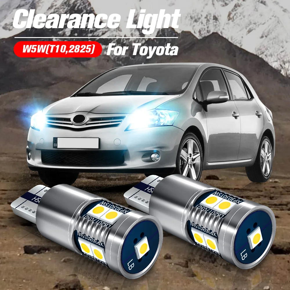Светодиодная лампа дневного света W5W T10 Canbus для Toyota Auris Aygo Camry Corolla 86 Hiace Hilux 2004-2015 Prius