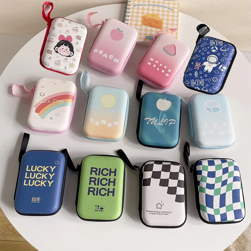 

Luxury Cute Cartoon Storage Bag Length 13.5cm Width 9.5cm Earphone Long Bag High Capacity Easy To Carry For Women Men Children