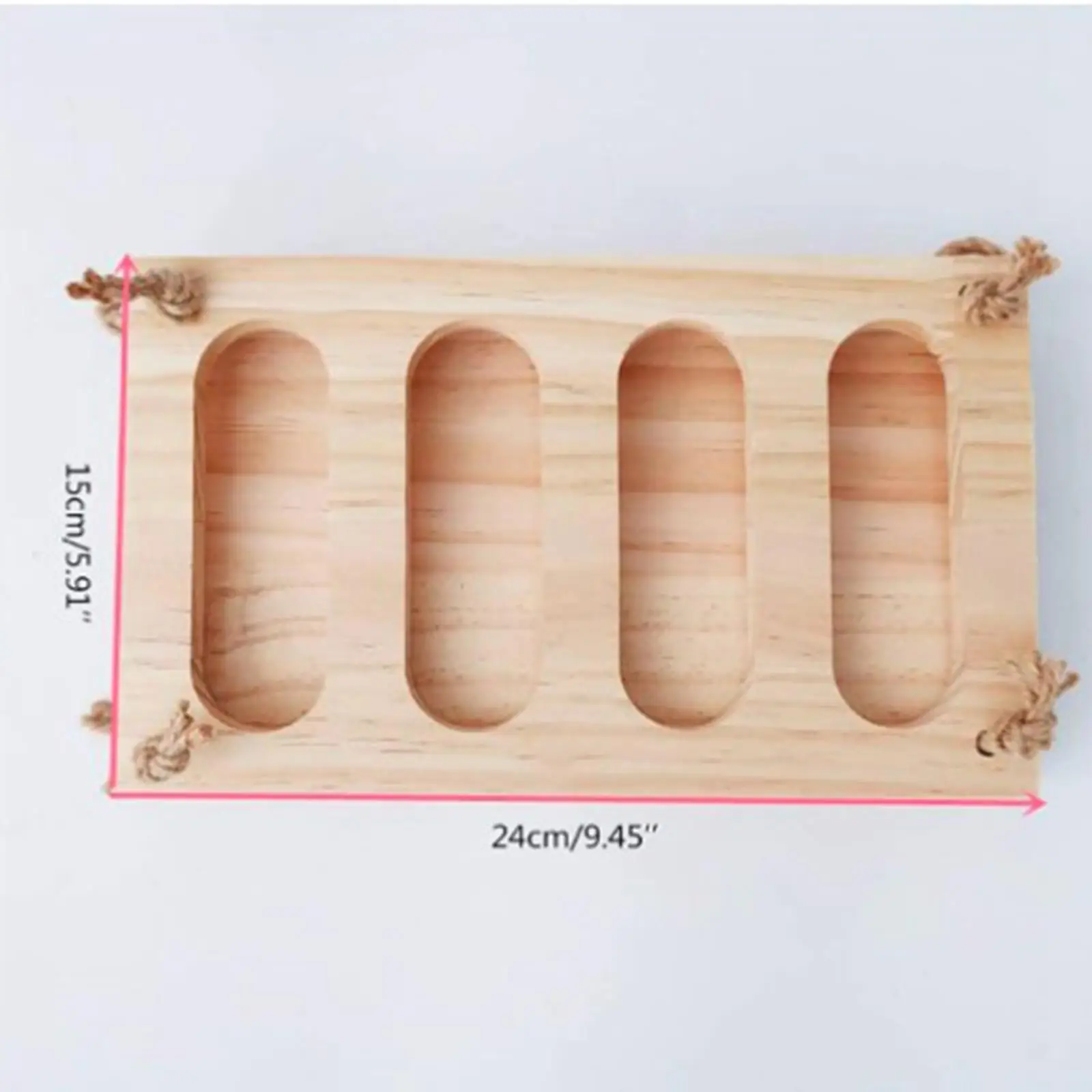 

Wood Rabbit Hay Feeder Food Manger Container Small Animals Multi Functional