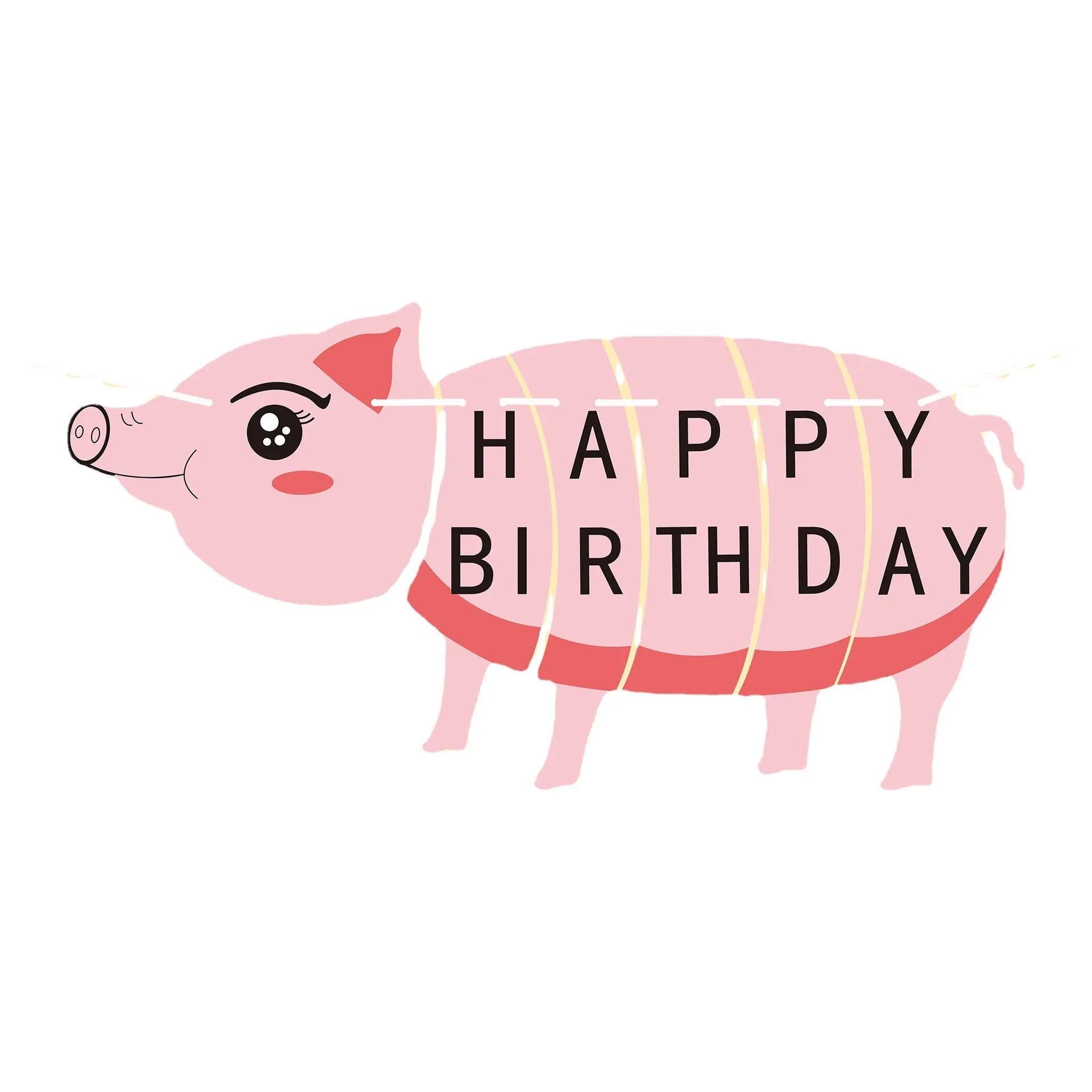 Жираф корова свинка тянущийся флаг животное на день рождения латте детский