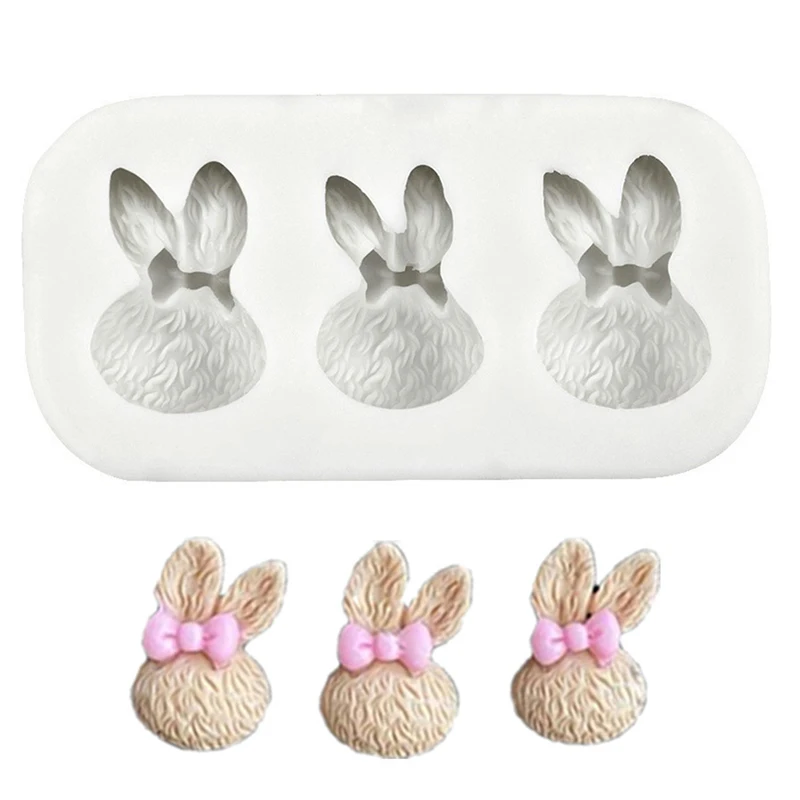 

Новая мини-форма в виде пасхального кролика, силиконовая форма для шоколада, кухонные принадлежности, форма для выпечки кроликов