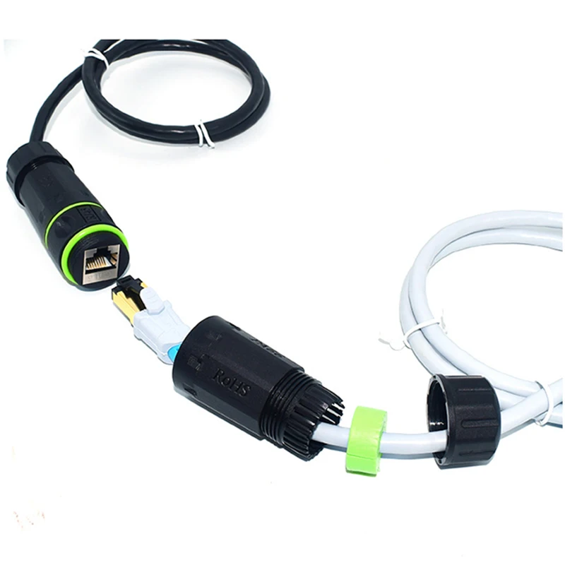 RJ45 Кабельный разъем M23 кошка 5E 4 Pin IP68 Водонепроницаемый напольный светильник