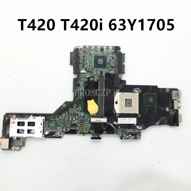 63Y1705 Free Shipping High Quality Mainboard For Lenovo Thinkpad T420 T420i Laptop Motherboard QM67 DDR3 100% Full Working Well