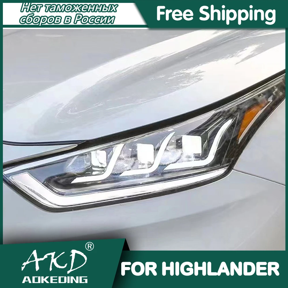Автомобильные фары для Toyota Highlander 2021-2022 DRL Hella светодиодсветодиодный Биксеноновая