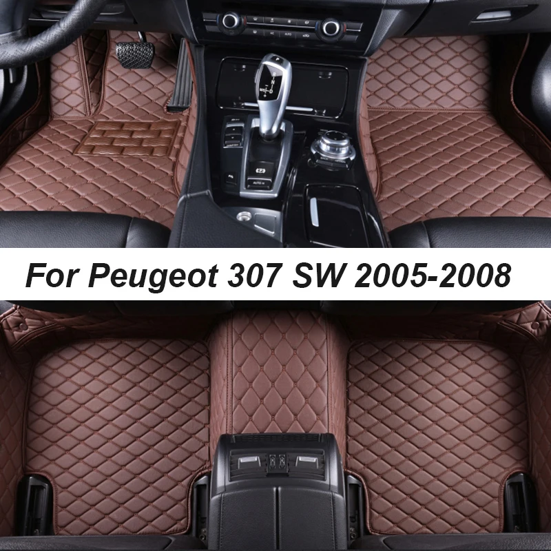 

Car Floor Mats For Peugeot 307 SW 2005-2008 DropShipping Center Auto Interior Accessories Leather Carpets Rugs Foot Pads